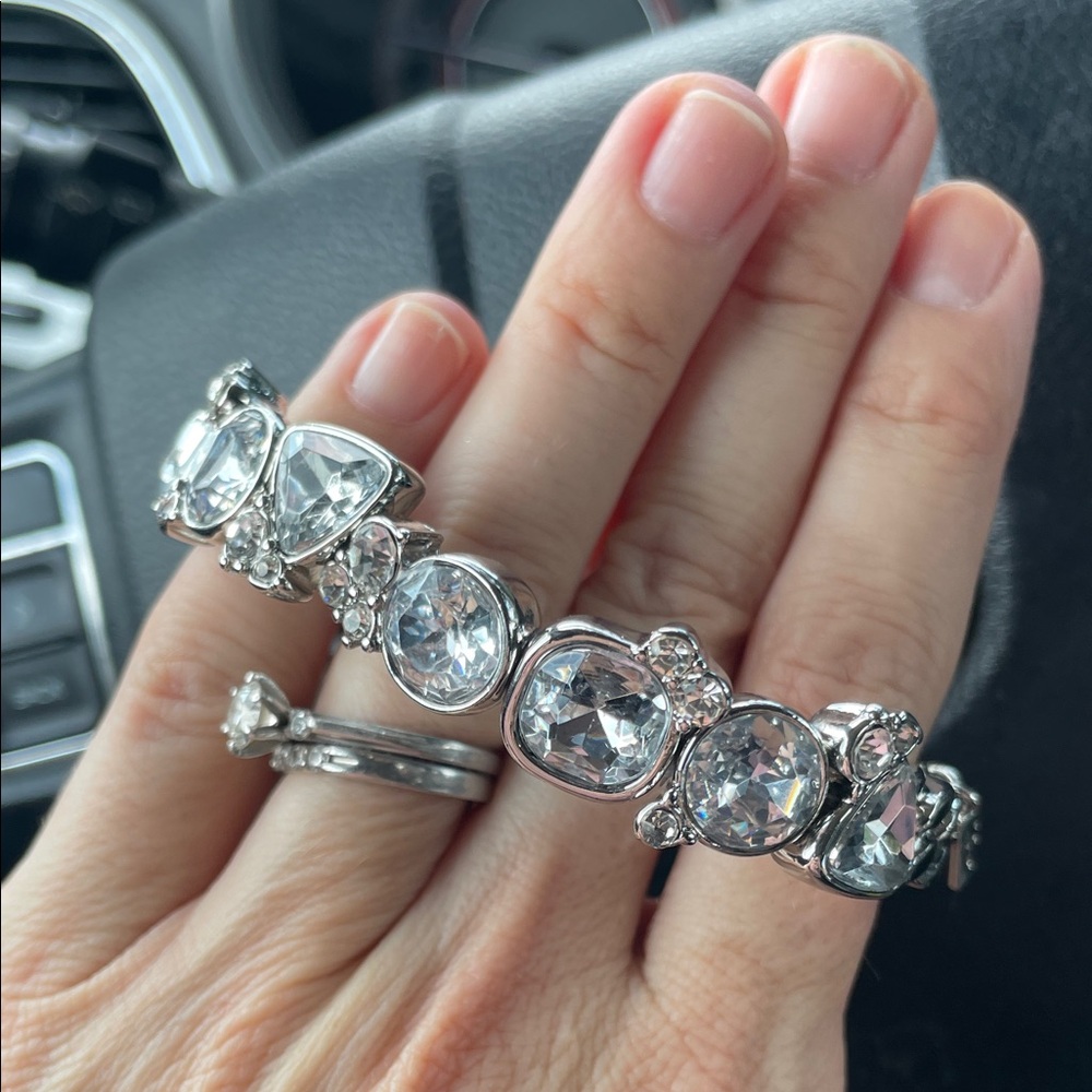 FREE with purchase NWT Silver Crystal Bracelet simply Vera